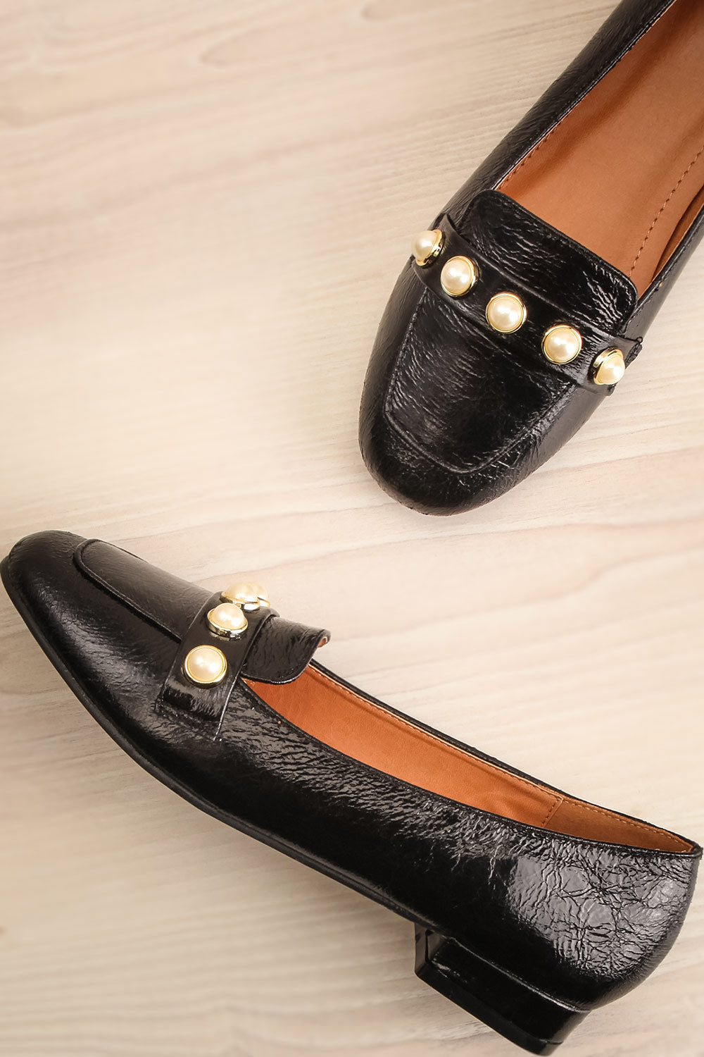 Tainate Black Patent Faux Leather Loafers | La Petite Garçonne 1