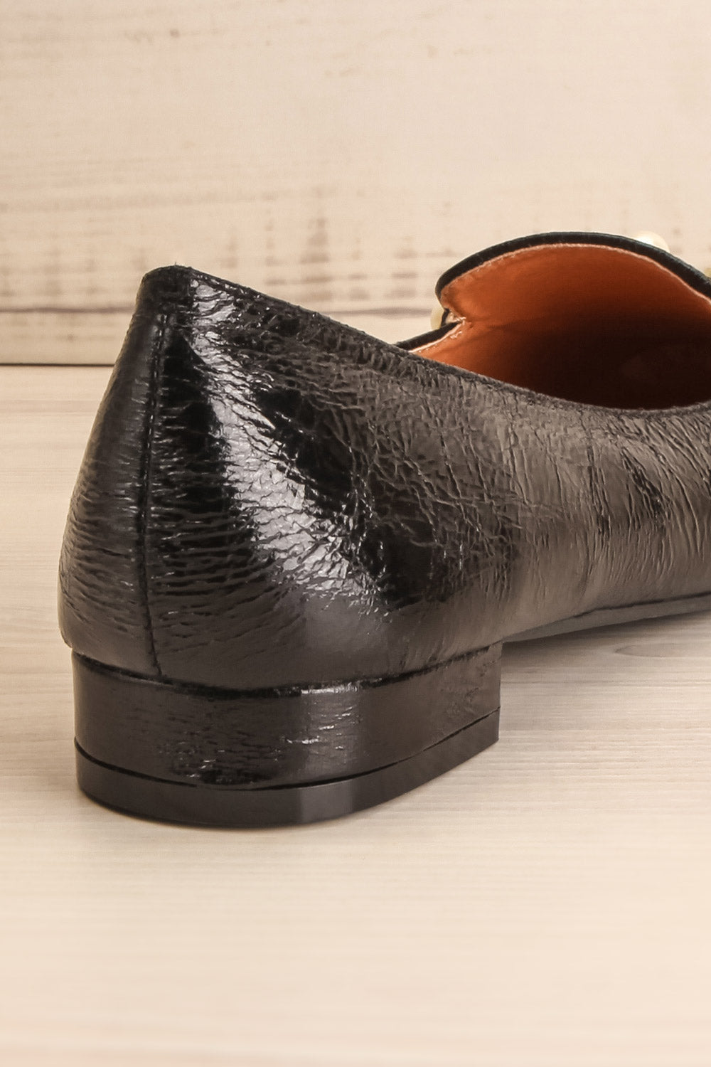 Tainate Black Patent Faux Leather Loafers | La Petite Garçonne 9