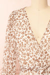 Tamela Short Floral Dress w/ Puffy Sleeves | Boutique 1861 front close-up