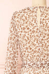 Tamela Short Floral Dress w/ Puffy Sleeves | Boutique 1861 back close-up