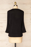Tampa Black Sweater with Pearl Buttons on the Sleeves | La petite garçonne back view