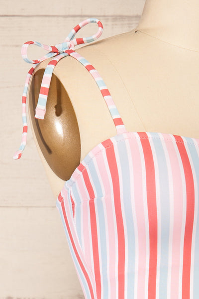Tangi One-Piece Striped Swimsuit | La petite garçonne side close-up