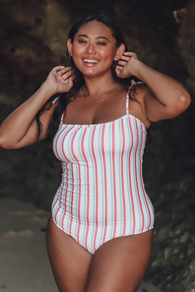 Tangi One-Piece Striped Swimsuit | La petite garçonne on model