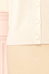 Tansy Cream Ribbed Knit Button-Up Top | Boutique 1861 bottom