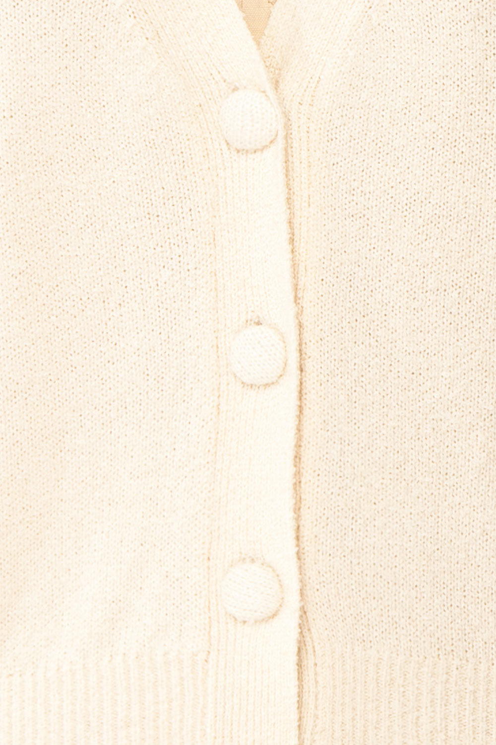 Tansy Cream Ribbed Knit Button-Up Top | Boutique 1861 fabric 