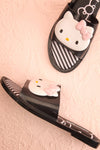 Tarnem Black Hello Kitty Slip-On Sandals | Boutique 1861 front view