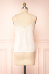 Tasha Beige Tank Top With Lace | Boutique 1861 back view