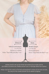 Taya Polka Dot Blue Tiered Short Dress w/ Buttons | Boutique 1861 fiche