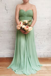 Myrcella Sage | Green Chiffon Dress