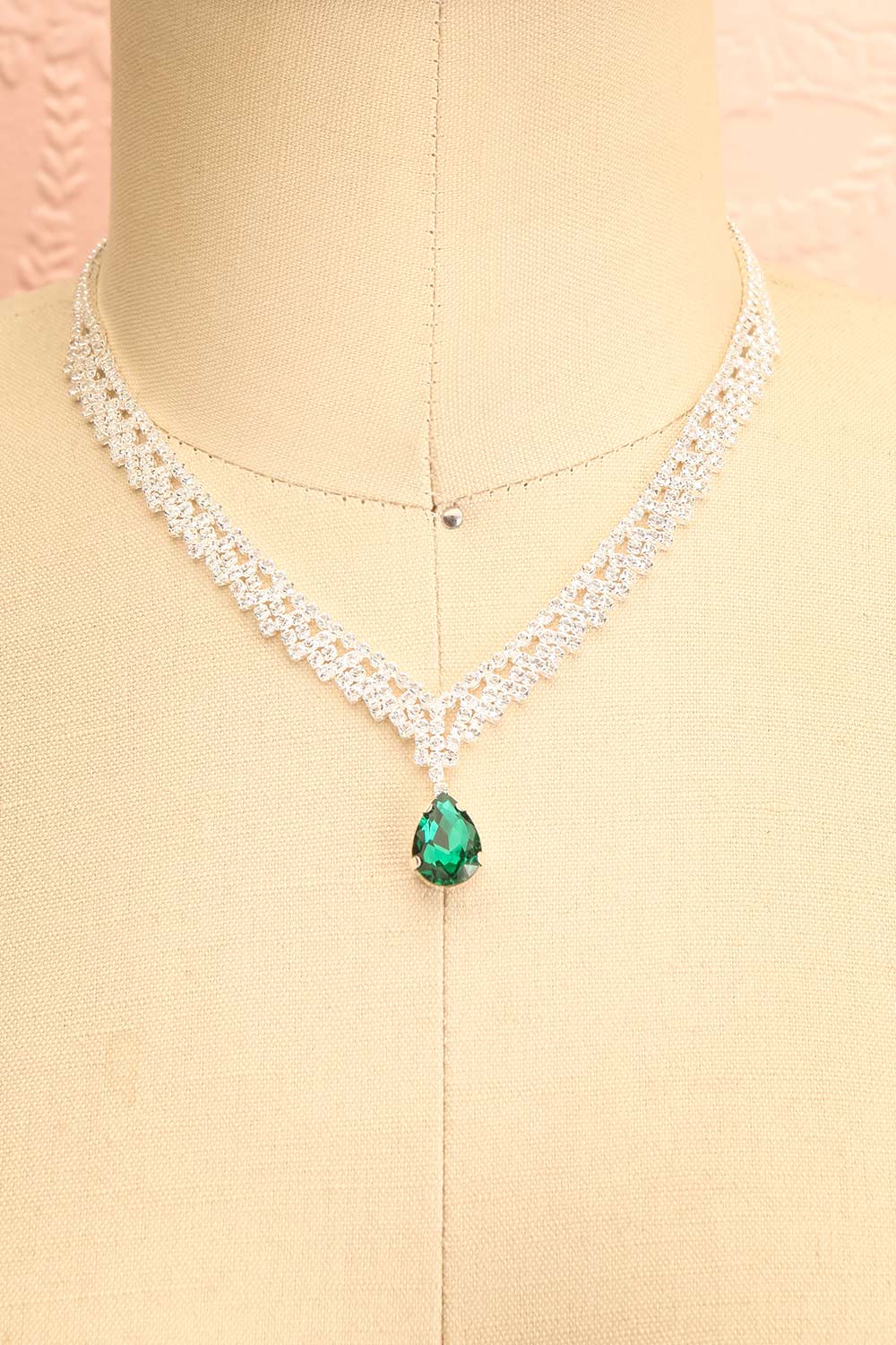 Tempest Emerald Crystal Earrings & Necklace Set | Boutique 1861