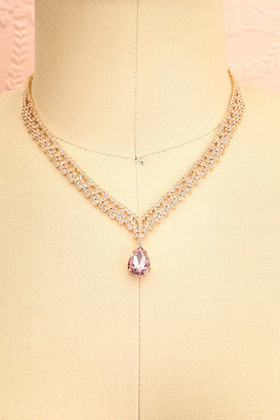 Tempest Lavender Crystal Earrings & Necklace Set | Boutique 1861