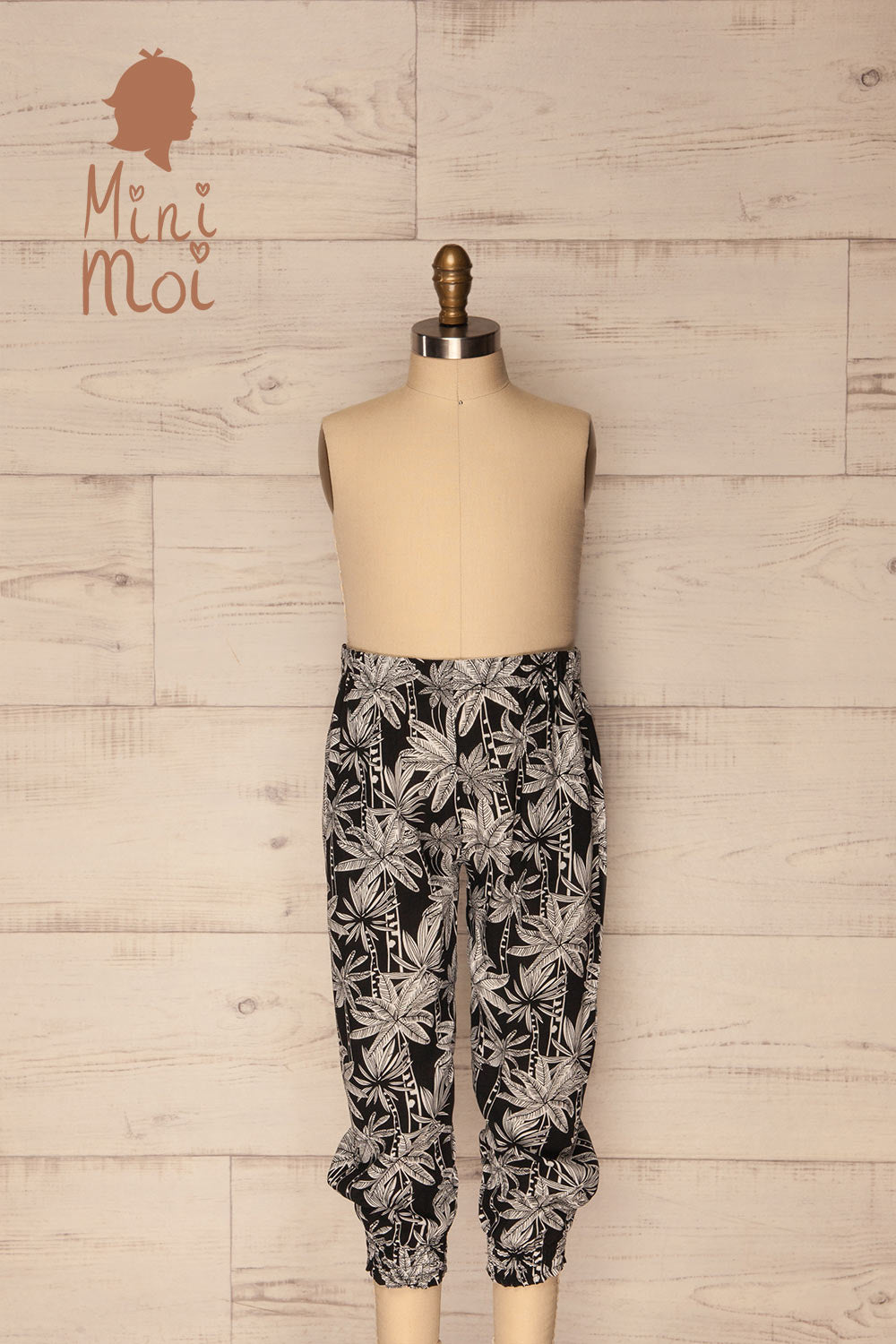 Terlizzi Mini Black & White Patterned Kids Pants | La Petite Garçonne