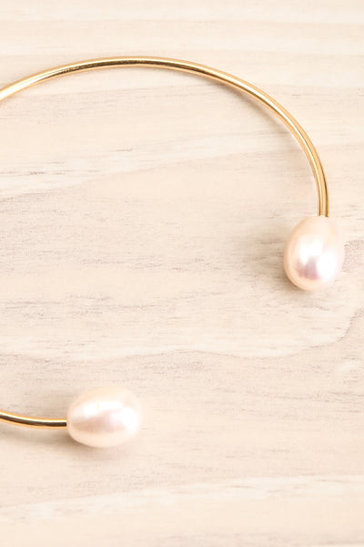 Tertium Doré Gold Bangle Bracelet with Pearls | La Petite Garçonne 3