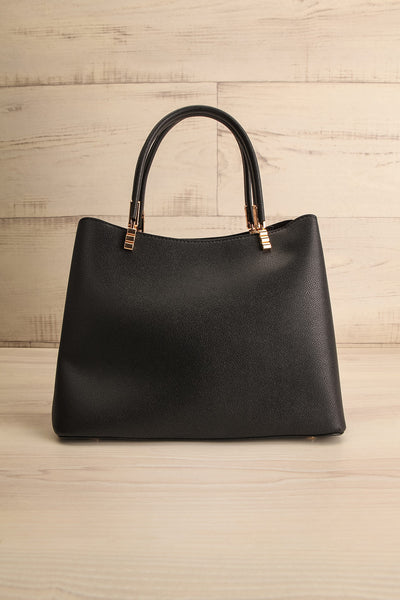 Tress Black Faux-Leather Crossbody Handbag | La petite garçonne front view
