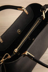 Tress Black Faux-Leather Crossbody Handbag | La petite garçonne inside view