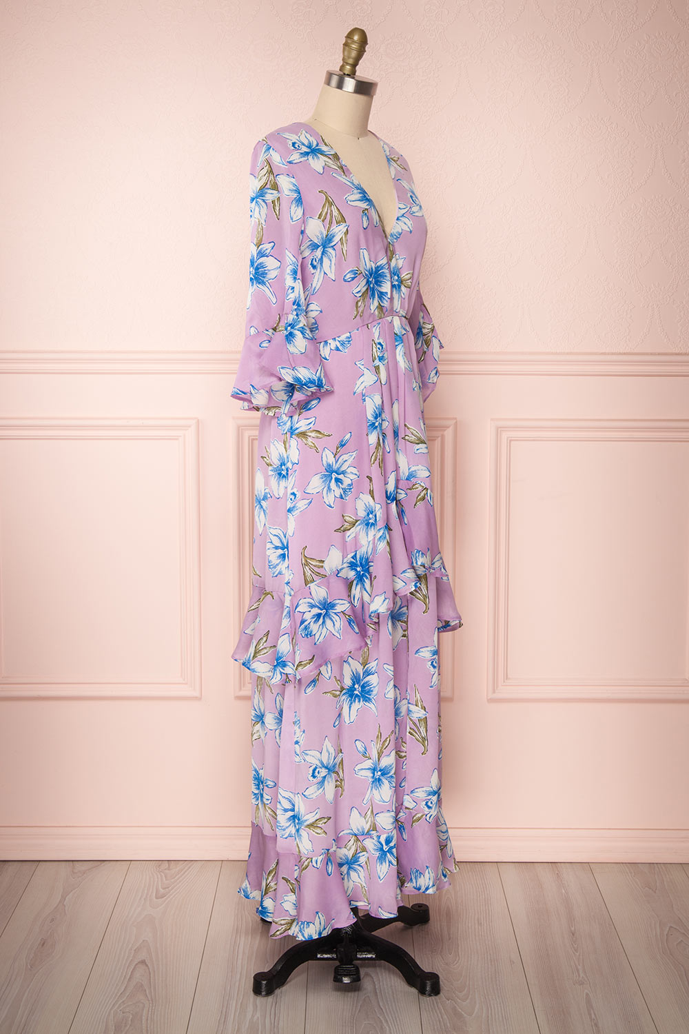 Tetua Lilas | Robe de Chiffon Fleuri