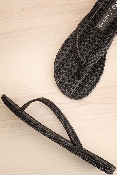 Texel Black "Braided" Slip-On Sandals | La Petite Garçonne Chpt. 2 1