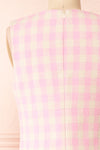 Thais Short Pink Tweed Dress | Boutique 1861  back close-up