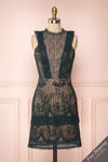 Theadora Green Lace Dress | Robe Cocktail | Boutique 1861 front view