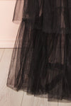 Thecia Black Tulle Tiered Maxi Dress | Boutique 1861 bottom