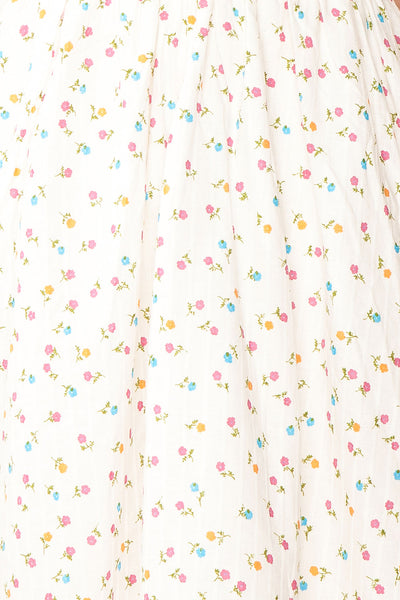 Theodora Floral Babydoll Dress w/ Sweetheart Neckline | Boutique 1861 fabric