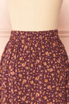 Thida High Waisted Midi Floral Skirt w/ Ruffles | Boutique 1861 back close-up