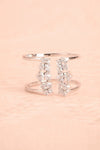 Tilis - Silver clear crystals ring 3