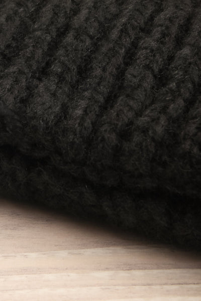 Timpaki Black Knit Tuque close-up | La Petite Garçonne
