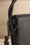 Tinsley Black Braided Handle Handbag | La petite garçonne side close-up