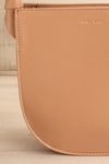 Tinsley Sand Braided Handle Handbag | La petite garçonne front close-up