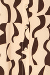 Tirajana Chiffon Blouse w/ Abstract Pattern | La petite garçonne fabric