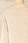 Titai Sand | 3/4 Puff Sleeve Short Sweater Dress | La petite garçonne back close-up