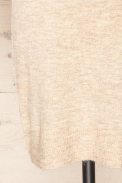 Titai Sand | 3/4 Puff Sleeve Short Sweater Dress | La petite garçonne bottom