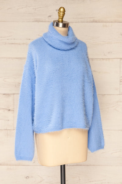 Titania Fuzzy Turtleneck Sweater | La petite garçonne side view