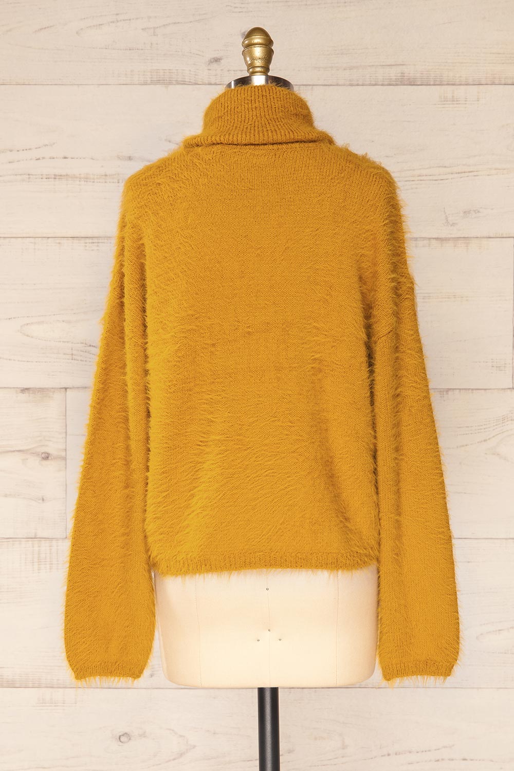 Titania Mustard | Fuzzy Turtleneck Sweater