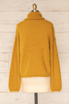 Titania Mustard Fuzzy Turtleneck Sweater | La petite garçonne back view