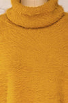 Titania Mustard Fuzzy Turtleneck Sweater | La petite garçonne fabric