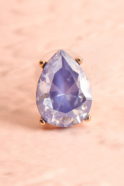 Tokai Mer Light Blue Crystal Teardrop Stud Earrings | Boudoir 1861