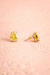Tokai Soleil Yellow Crystal Teardrop Stud Earrings | Boudoir 1861