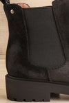 Tokio Black Vegan Suede Chelsea Boots side close-up | La Petite Garçonne