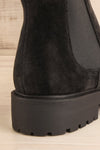 Tokio Black Vegan Suede Chelsea Boots back close-up | La Petite Garçonne