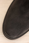 Tokio Black Vegan Suede Chelsea Boots flat close-up | La Petite Garçonne