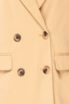 Toledo Beige Oversized Blazer w/ Pockets | La petite garçonne fabric