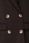 Toledo Black Oversized Blazer w/ Pockets | La petite garçonne fabric