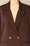 Toledo Brown | Oversized Blazer w/ Pockets front close-up