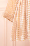 Topanca Pink Floral Velvet Dress | Boutique 1861 sleeve