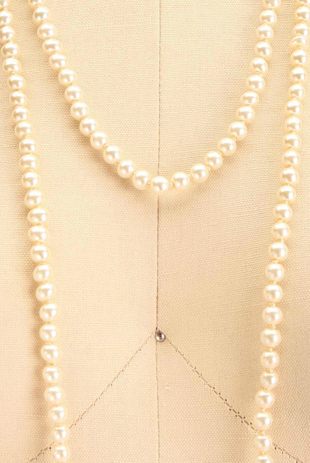 Topia Long Layered Pearl Necklace | Boutique 1861 close-up
