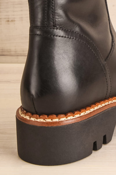 Torio Black Ankle Boots | Bottines | La Petite Garçonne back close-up