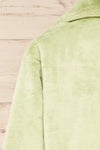 Torrent Green Soft Fuzzy Coat | La petite garçonne back close-up