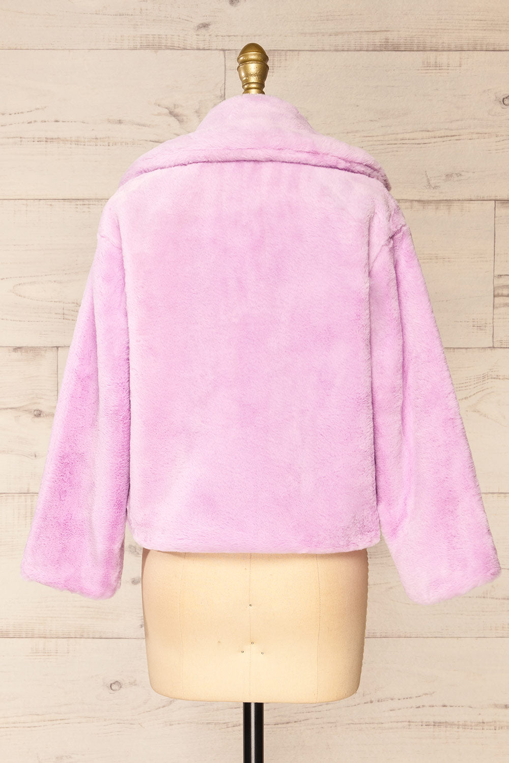 Torrent Lilac Soft Fuzzy Coat | La petite garçonne back view